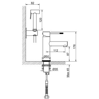 Смеситель для раковины с гигиеническим душем Timo Saona 2360/00G хром